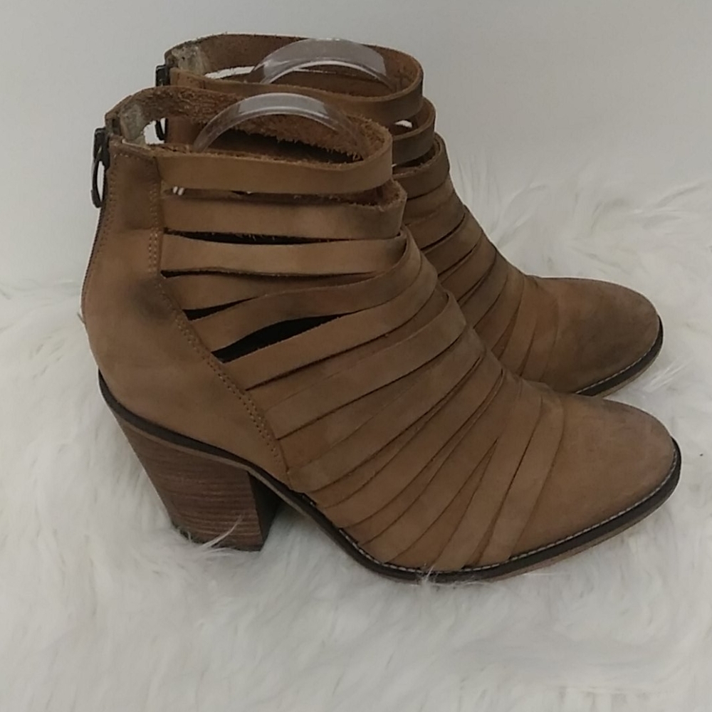 Free People Terracotta Hybrid Heeled Booties Sz 8